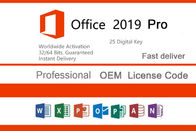 Computer Microsoft Office 2019 Pro Plus Key , 32bit 64bit Office 2019 Oem Key