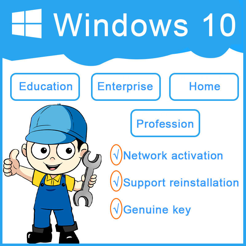 Home Enterprise Education Win10 Pro Genuine Permanent Activation Code Serial Number