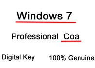 OEM Microsoft Windows 7 License Key , Windows 7 Pro Product Key Coa 32/64bit