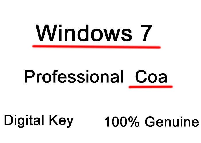 OEM Microsoft Windows 7 License Key , Windows 7 Pro Product Key Coa 32/64bit